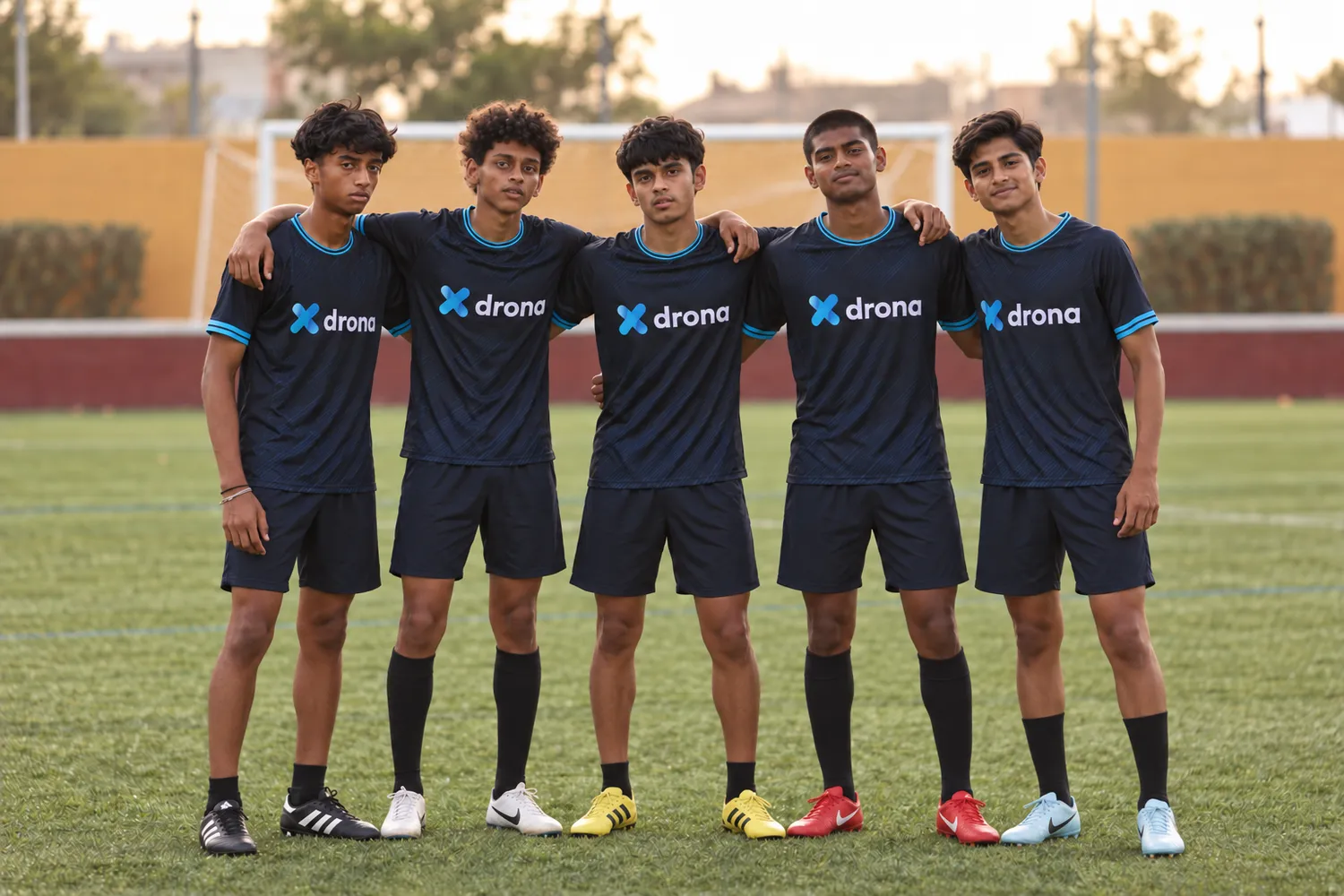 Xdrona 18+ players and a coach at a professional academy in Europe.