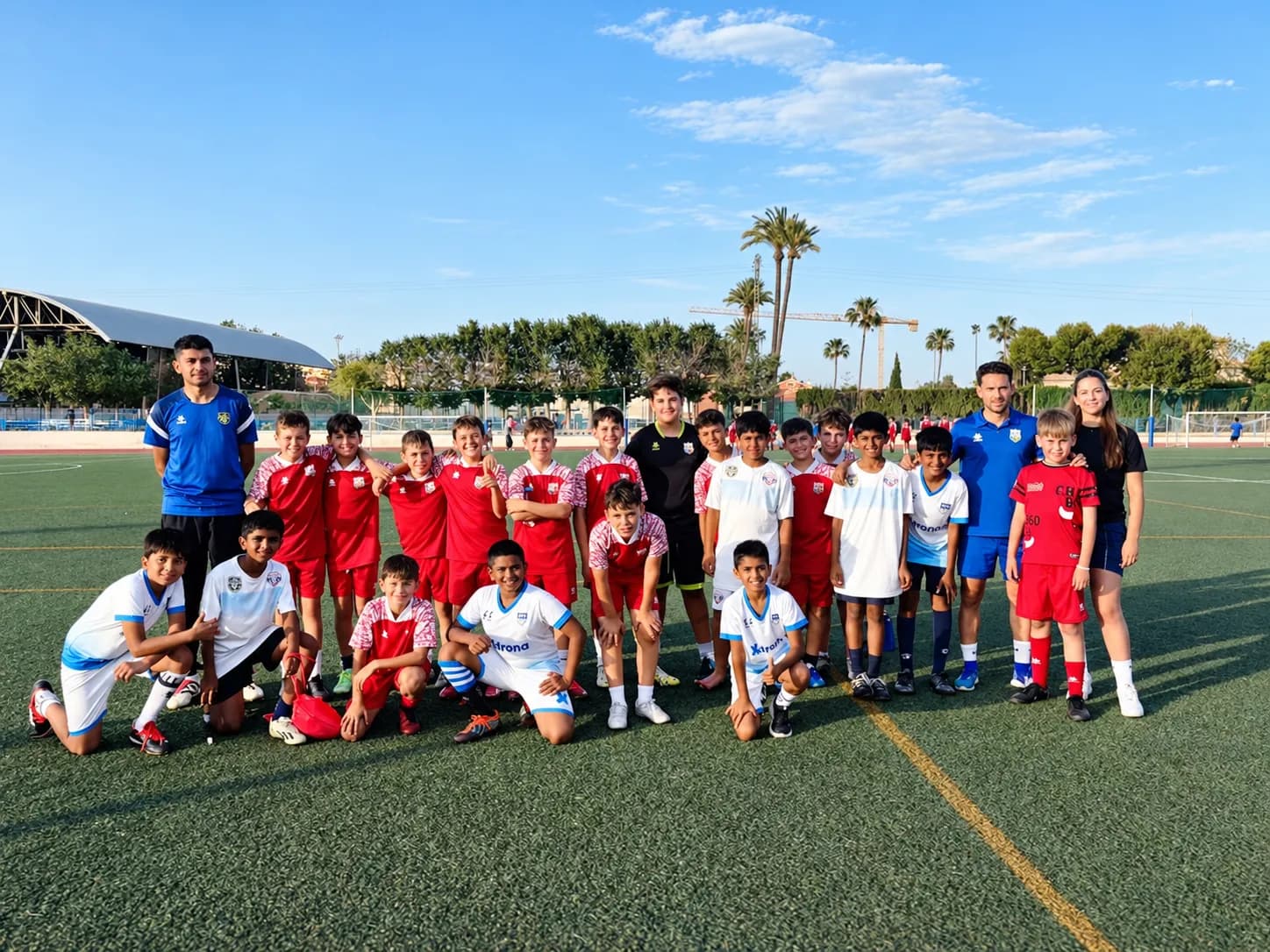 Xdrona players at a Spanish academy.